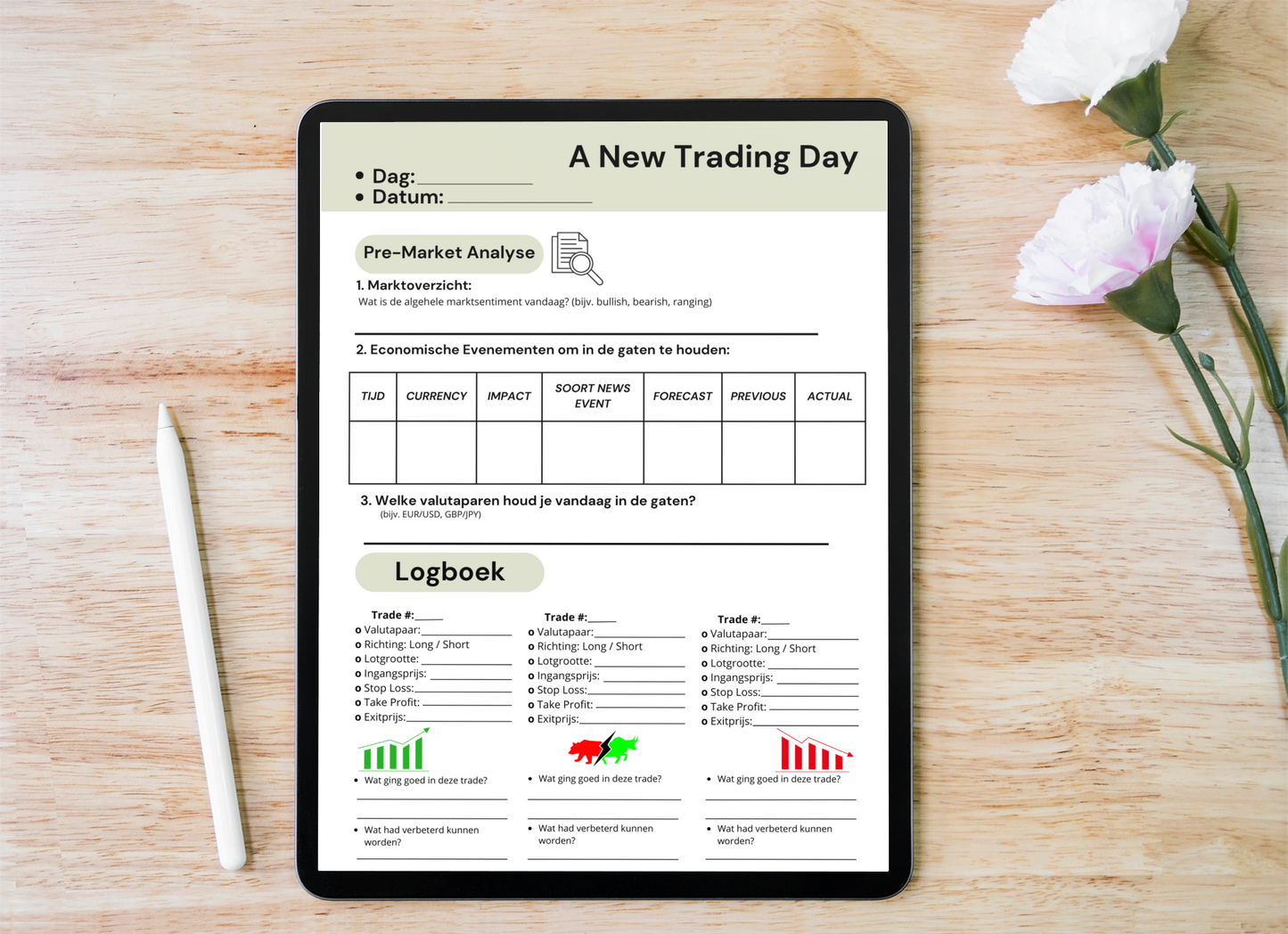 Beyond The Chart - Trading Journal - Dutch Version